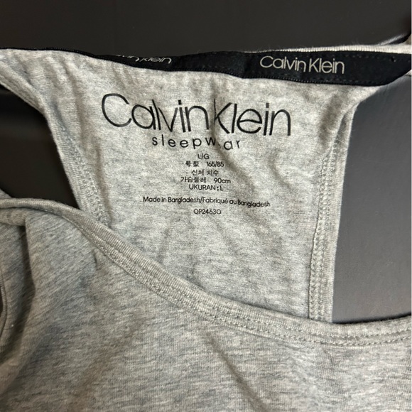 Calvin Klein Heather Gray Sleepwear Tank - Picture 1 of 3